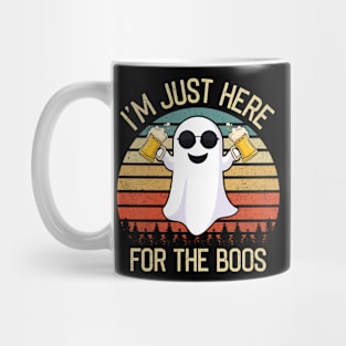 I'm just here for the boos Funny Halloween Ghost T-shirt Mug